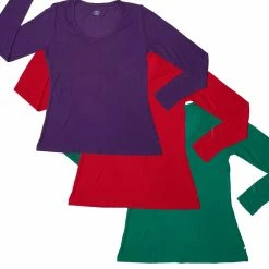 Muse Threads Waffle Women's Long Sleeve Lounge V-Neck Bundle