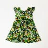 Muse Threads Little Humans Wildflowers Ruffle Cap Sleeve Skater Dress