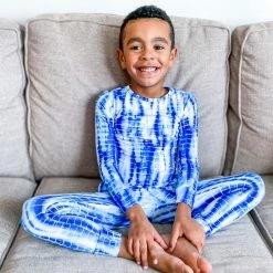 Muse Threads Shibori Long Sleeve PJ Set Little Humans