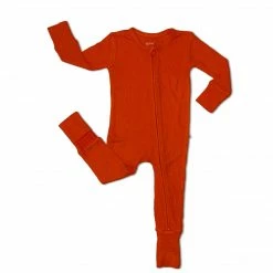 Muse Threads Little Humans Garnet Waffle Zip Convertible Footie