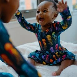Muse Threads Little Humans Rainbow Jellies Leotard Dress