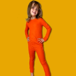 Muse Threads Wholesale Little Humans Garnet Waffle Long Sleeve PJ Set