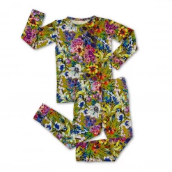 Muse Threads Wholesale Fall Floral Long Sleeve PJ Set