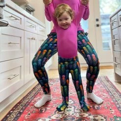 Muse Threads Little Humans Rainbow Jellies Convertible Footie Lounge Pants