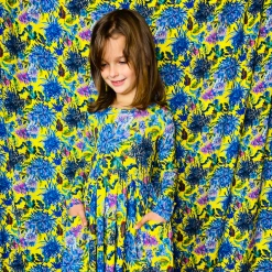 Muse Threads Blue Aster Long Sleeve Skater Dress Little Humans