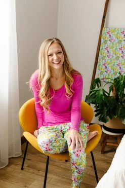 Muse Threads Lemon Sakura Women's Lounge Joggers Big Humans