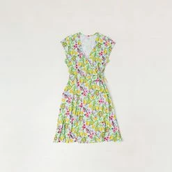 Muse Threads Lemon Sakura Women's Lounge Wrap Dress Big Humans