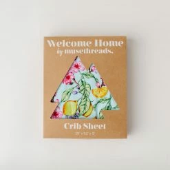 Muse Threads Vibrant Home Lemon Sakura Crib Sheet