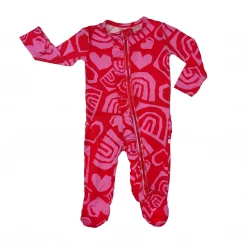 Muse Threads Love&Rainbows Zip Footie With Ruffles Little Humans