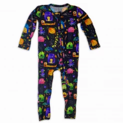 Muse Threads Little Humans Cole's Spooky Monsters 2021 Zip Convertible Footie