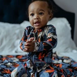 Muse Threads Cool Tropics Zip Footie With Ruffles Little Humans