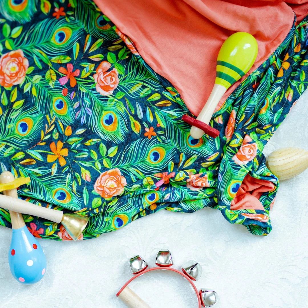 Muse Threads Peacock Floral | Coral Grand Lovey™ Little Humans 4 Muse Threads Peacock Floral | Coral Grand Lovey™ Little Humans