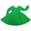 Muse Threads Jolly Green Long Sleeve Skater Dress