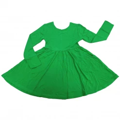 Muse Threads Jolly Green Long Sleeve Skater Dress