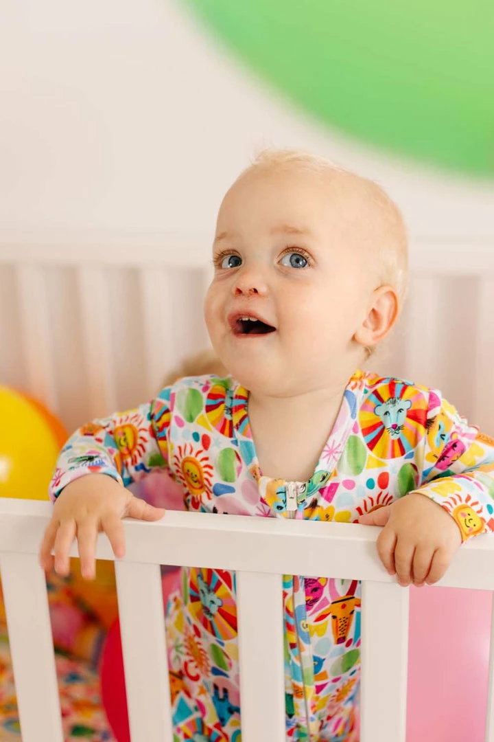 Muse Threads Party Animals Zip Convertible Footie Little Humans 4 Muse Threads Party Animals Zip Convertible Footie Little Humans