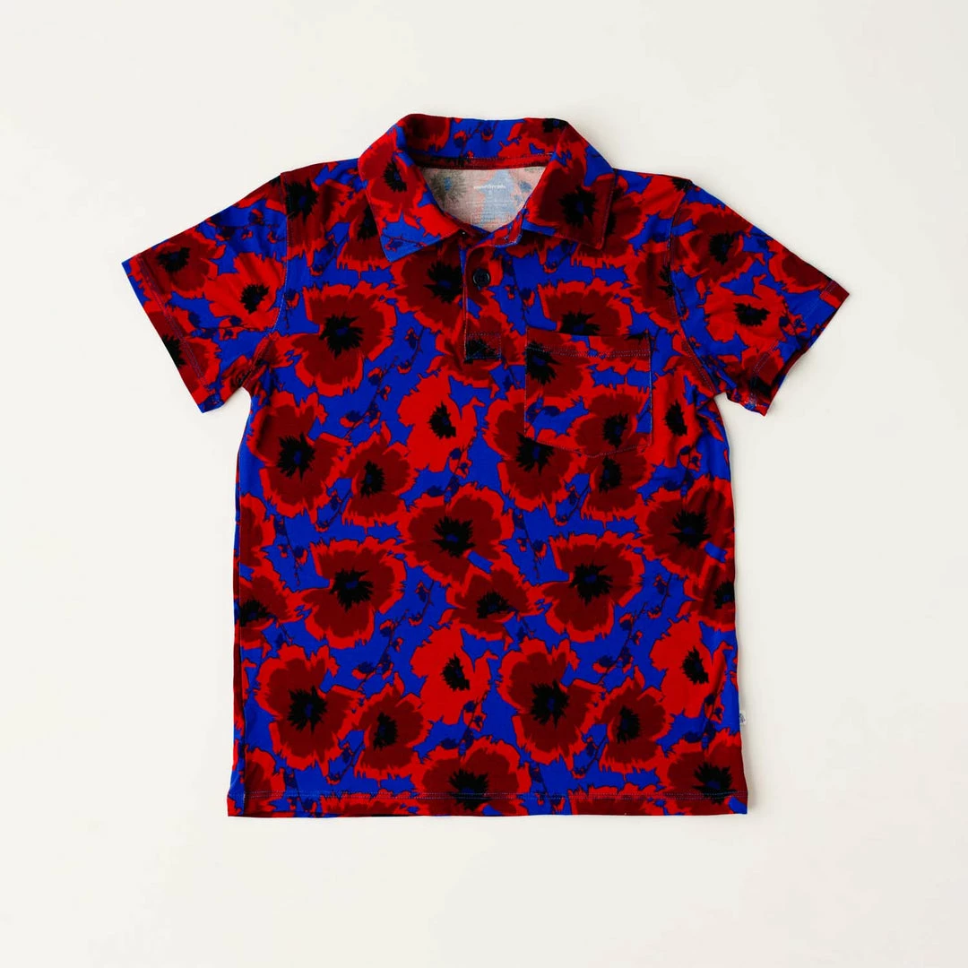 Muse Threads Poppies Polo Shirt Little Humans 3 Muse Threads Poppies Polo Shirt Little Humans