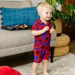 Muse Threads Poppies Polo Romper