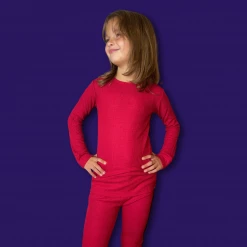 Muse Threads Wholesale Ruby Waffle Long Sleeve PJ Set