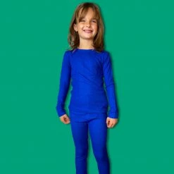 Muse Threads Wholesale Sapphire Waffle Long Sleeve PJ Set