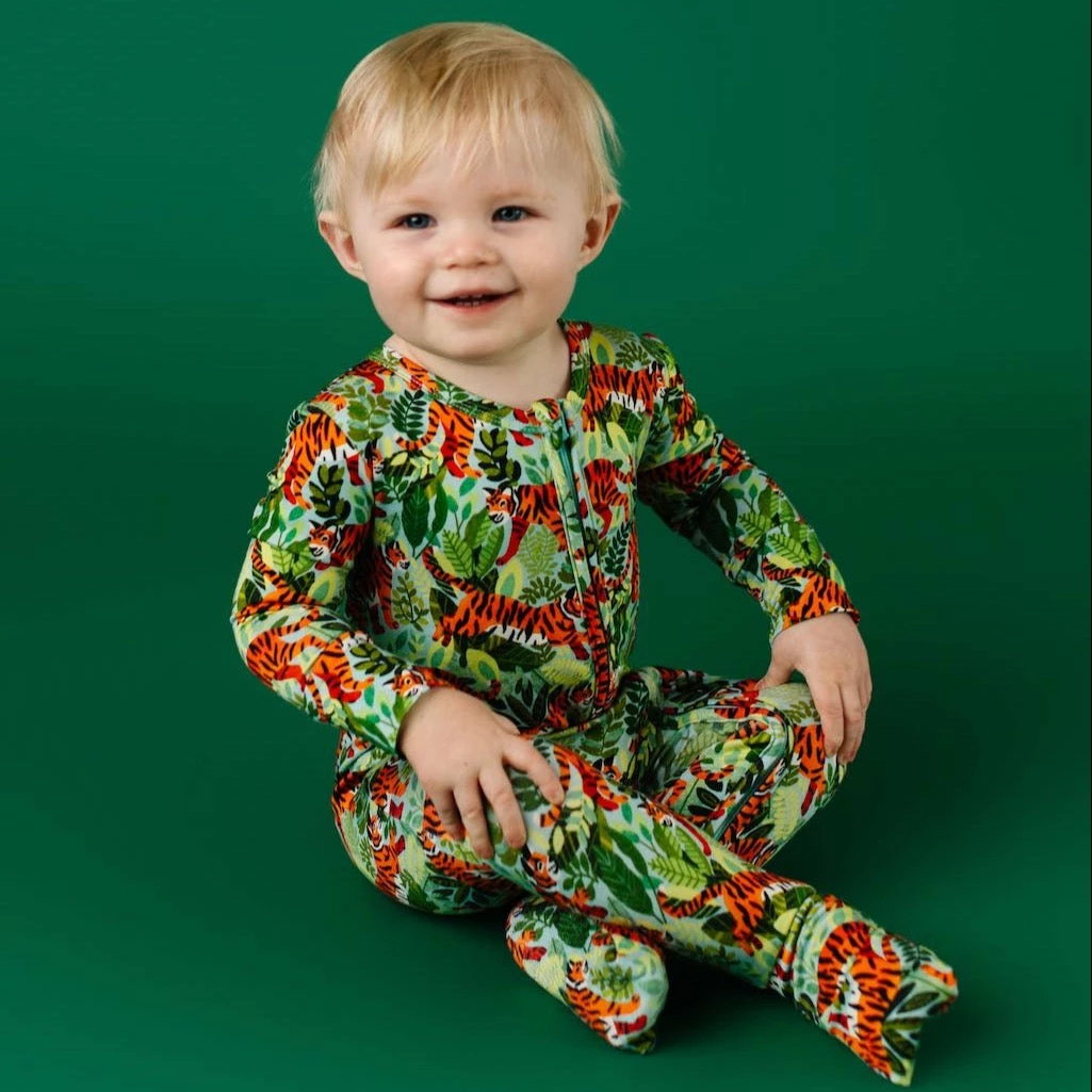 Muse Threads Fauna Tiger Zip Convertible Footie Little Humans 6 Muse Threads Fauna Tiger Zip Convertible Footie Little Humans