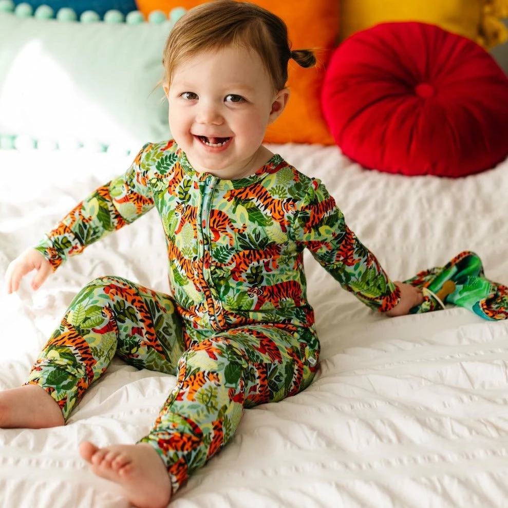 Muse Threads Fauna Tiger Zip Convertible Footie Little Humans 4 Muse Threads Fauna Tiger Zip Convertible Footie Little Humans