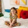 Muse Threads Floral Tiger Short Sleeve PJ Set Little Humans
