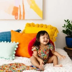 Muse Threads Little Humans Floral Tiger Ruffle Cap Sleeve Leotard Dress