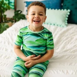Muse Threads Radiant Rainforest Short Sleeve PJ Set Little Humans