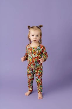 Muse Threads Floral Tiger Zip Convertible Footie Little Humans