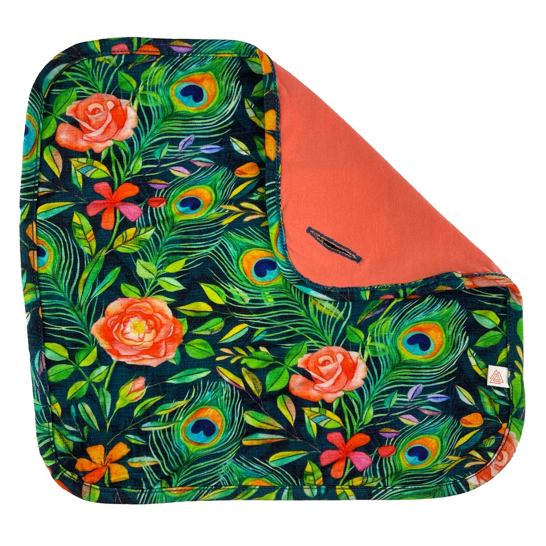 Muse Threads Little Humans Peacock Floral | Coral Baby Lovey 3 Muse Threads Little Humans Peacock Floral | Coral Baby Lovey