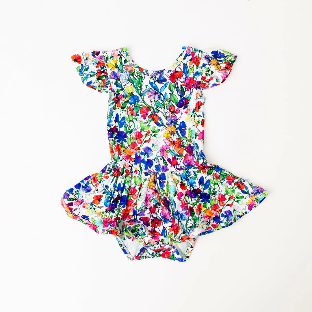 Muse Threads Very Sweet Pea Ruffle Cap Sleeve Leotard Dress 3 Muse Threads Very Sweet Pea Ruffle Cap Sleeve Leotard Dress