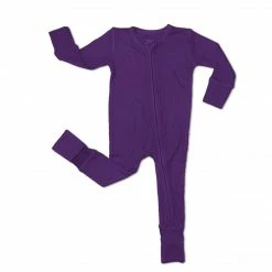 Muse Threads Little Humans Amethyst Waffle Zip Convertible Footie