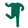 Muse Threads Little Humans Emerald Waffle Zip Convertible Footie