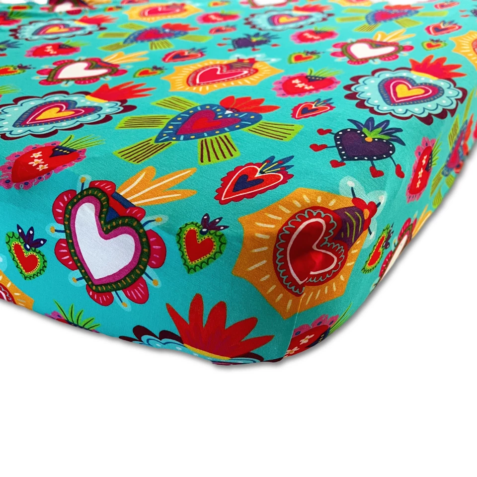 Muse Threads Milagro Hearts Crib Sheet 3 Muse Threads Milagro Hearts Crib Sheet