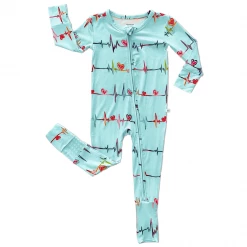 Muse Threads Little Humans Heartbeat Zip Convertible Footie