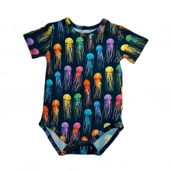 Muse Threads Rainbow Jellies Short Sleeve Bodysuit
