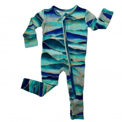 Muse Threads Misty Malibu Mountains Zip Convertible Footie Little Humans