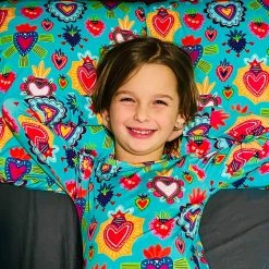 Muse Threads Little Humans Milagro Hearts Long Sleeve PJ Set