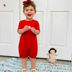 Muse Threads Cherry Half Sleeve Bummie Romper
