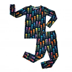 Muse Threads Rainbow Jellies Long Sleeve PJ Set Little Humans