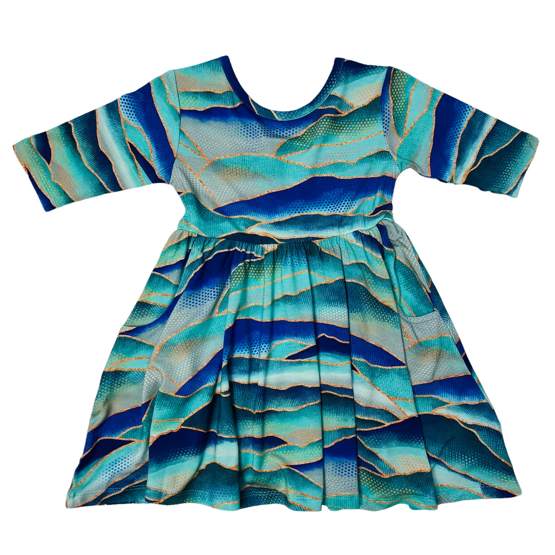 Muse Threads Misty Malibu Mountains Half Sleeve Skater Dress 4 Muse Threads Misty Malibu Mountains Half Sleeve Skater Dress