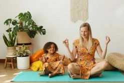 Muse Threads Big Humans Sunshine Mandala Women's Lounge Wrap Dress