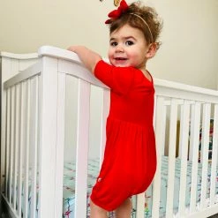 Muse Threads Cherry Half Sleeve Bummie Romper