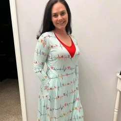 Muse Threads Heartbeat Women's Lounge Wrap Dress Big Humans