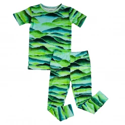 Muse Threads Radiant Rainforest Short Sleeve PJ Set Little Humans