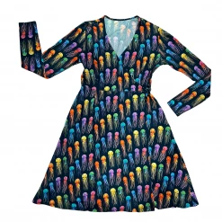 Muse Threads Rainbow Jellies Women's Lounge Wrap Dress Big Humans