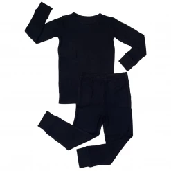 Muse Threads Wholesale Little Humans Onyx Waffle Long Sleeve PJ Set