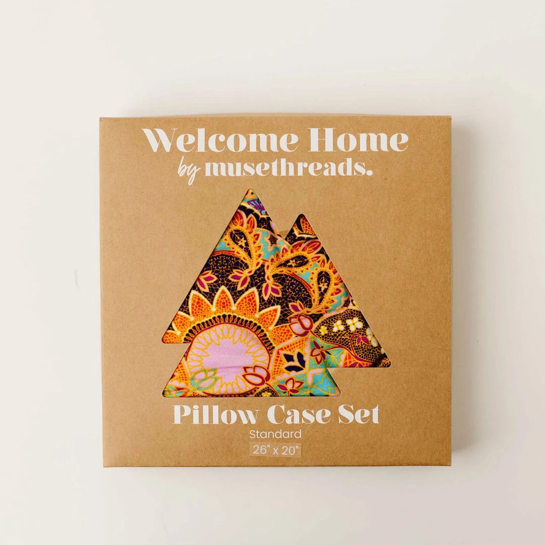 Muse Threads Sunshine Mandala Standard Pillow Case Set 3 Muse Threads Sunshine Mandala Standard Pillow Case Set