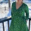 Muse Threads Big Humans Lucky Clover Women's Lounge Wrap Dress