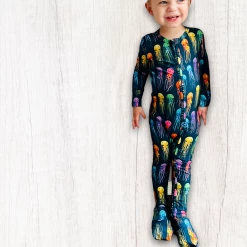 Muse Threads Rainbow Jellies Zip Convertible Footie Little Humans